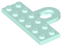 Plate Special 2 x 6 with Wall Mount Hook in Light Aqua