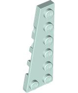 Wedge Plate 6 x 2 Left in Light Aqua