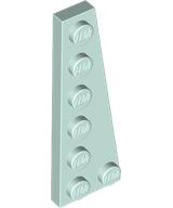 Wedge Plate 6 x 2 Right in Light Aqua