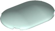 Brick Round, Curved 4 x 6 x 2/3 in Light Aqua