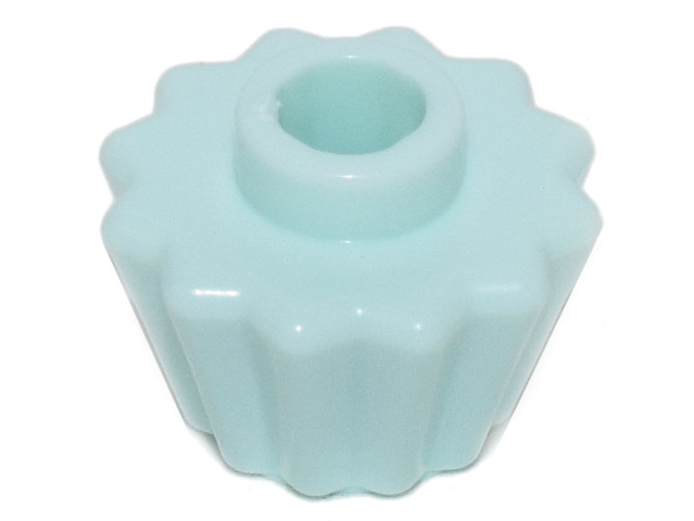 Food Cupcake with Stud in Light Aqua
