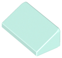 Brick Sloped 30° 1 x 2 x 2/3 in Light Aqua
