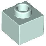 Plate 1 x 1 x 2/3 with Open Stud in Light Aqua