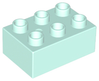 Duplo Brick 2 x 3 in Light Aqua