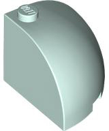 Brick Round Corner 3 x 3 x 2 Dome Top in Light Aqua