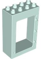 Duplo Door Frame 2 x 4 x 5 in Light Aqua
