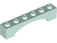 Brick Arch 1 x 6 Raised Arch in Light Aqua