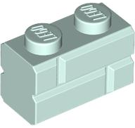 Brick Special 1 x 2 with Masonry Brick Profile in Light Aqua