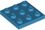 Plate 3 x 3 in Dark Azure