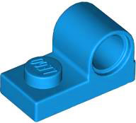 Plate Special 1 x 2 with Pin Hole on Top in Dark Azure