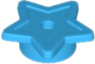 Tile, Star with Stud Holder, Pin Hole in Dark Azure