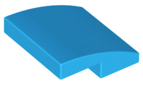 Brick Curved 2 x 2 x 2/3 in Dark Azure