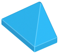 Brick Sloped 45° 2 x 1 Triple with Inside Stud Holder in Dark Azure