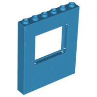 Panel 1 x 6 x 6 with Window in Dark Azure