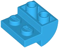Brick Curved Inverted 2 x 2 with 1 x 2 Cutouts in Dark Azure