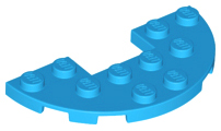 Plate Round Half 3 x 6 with 1 x 2 Cutout in Dark Azure