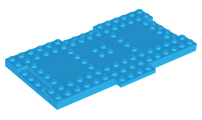 Plate Special 9 x 16 x 2/3 with 1 x 4 Recessed in Dark Azure