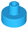 Tile Special Round 1 x 1 with Hollow Bar in Dark Azure
