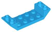 Brick Sloped Inverted 45° 6 x 2 Double with 2 x 4 Recessed in Dark Azure