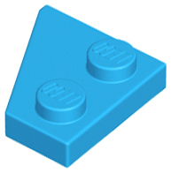 Wedge Plate 2 x 2 Right in Dark Azure