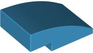 Brick Curved 3 x 2 No Studs in Dark Azure