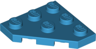 Wedge Plate 3 x 3 Cut Corner in Dark Azure