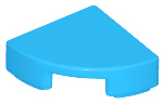 Tile Round 1 x 1 Quarter in Dark Azure