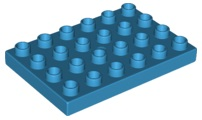 Duplo Plate 4 x 6 in Dark Azure