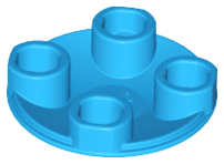 Plate Round 2 x 2 with Rounded Bottom [Boat Stud] in Dark Azure