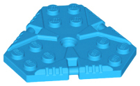 Plate Special 6 x 6 Hexagonal with Pin Hole in Dark Azure