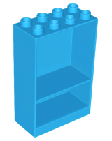 Duplo Cabinet 2 x 4 x 5 in Dark Azure