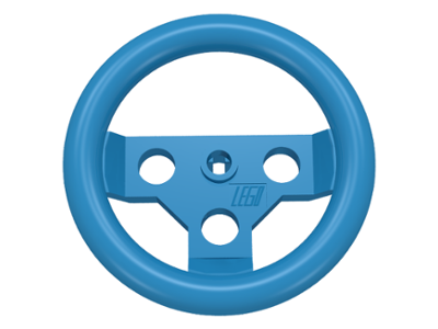 Technic Steering Wheel Large in Dark Azure