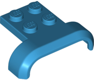 Wheel Arch, Mudguard 3 x 4 with 2 x 2 Plate in Dark Azure