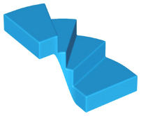 Stairs, Left 6 x 6 x 4 in Dark Azure