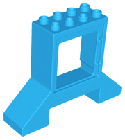 Duplo Door Frame with Wide Sloped Base 2 x 8 in Dark Azure