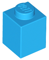 Brick 1 x 1 in Dark Azure