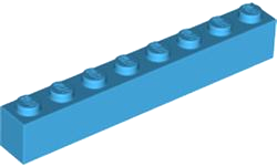 Brick 1 x 8 in Dark Azure