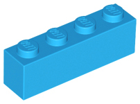 Brick 1 x 4 in Dark Azure