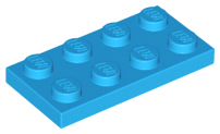 Plate 2 x 4 in Dark Azure
