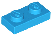 Plate 1 x 2 in Dark Azure