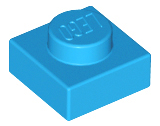 Plate 1 x 1 in Dark Azure