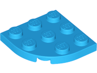 Plate Round Corner 3 x 3 in Dark Azure