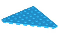 Wedge Plate 8 x 8 Cut Corner in Dark Azure