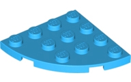 Plate Round Corner 4 x 4 in Dark Azure