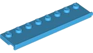 Plate Special 2 x 8 with Door Rail in Dark Azure