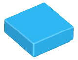 Tile 1 x 1 with Groove in Dark Azure