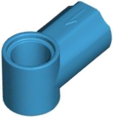 Technic Axle and Pin Connector Angled #1 in Dark Azure