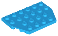 Wedge Plate 4 x 6 Cut Corners in Dark Azure