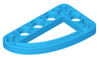 Technic Beam 3 x 5 L-Shape with Quarter Ellipse Thin in Dark Azure