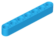 Technic Beam 1 x 7 Thick in Dark Azure